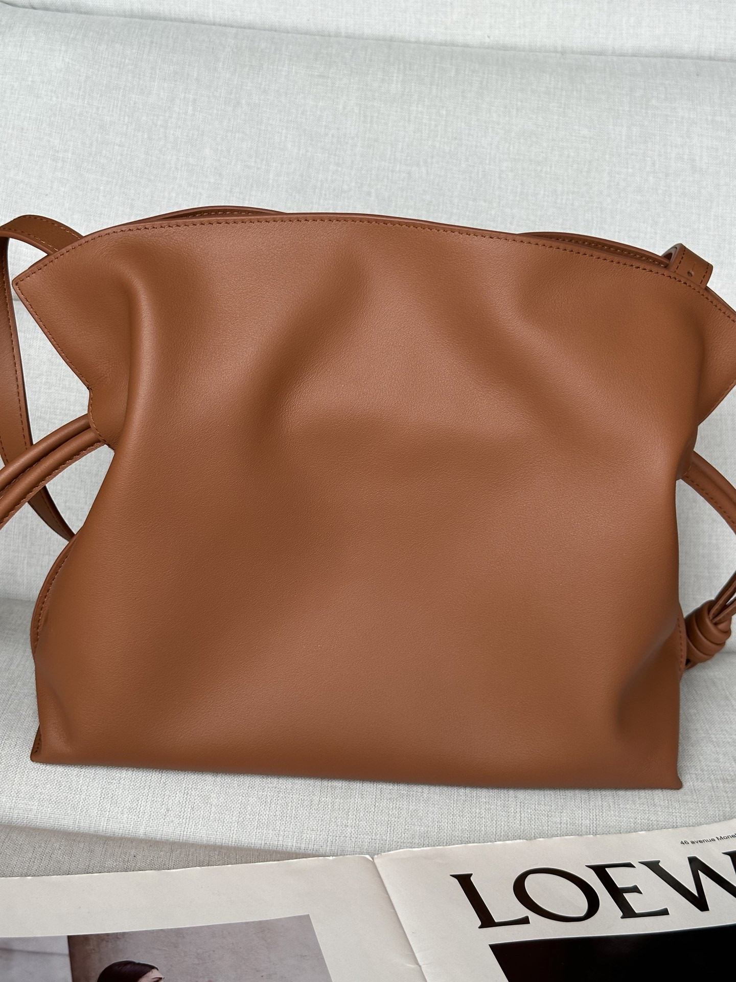 L0ew* x Albers Medium Flamenco Clutch in Nappa Calfskin 24.5x30x10.5cm