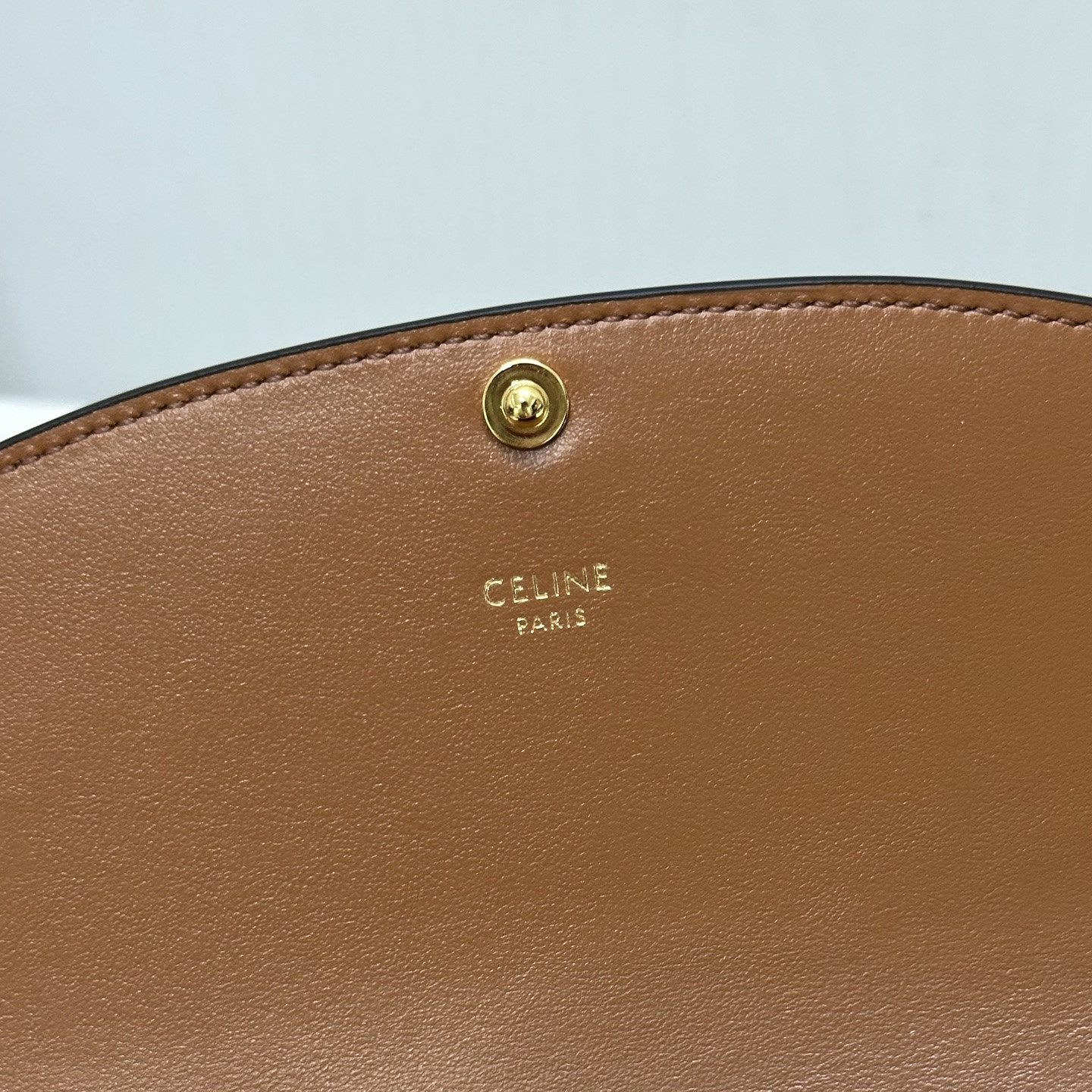 Ce1i*e DUO WALLET ON STRAP IN Triomphe Canvas and Calfskin 20x13x6cm