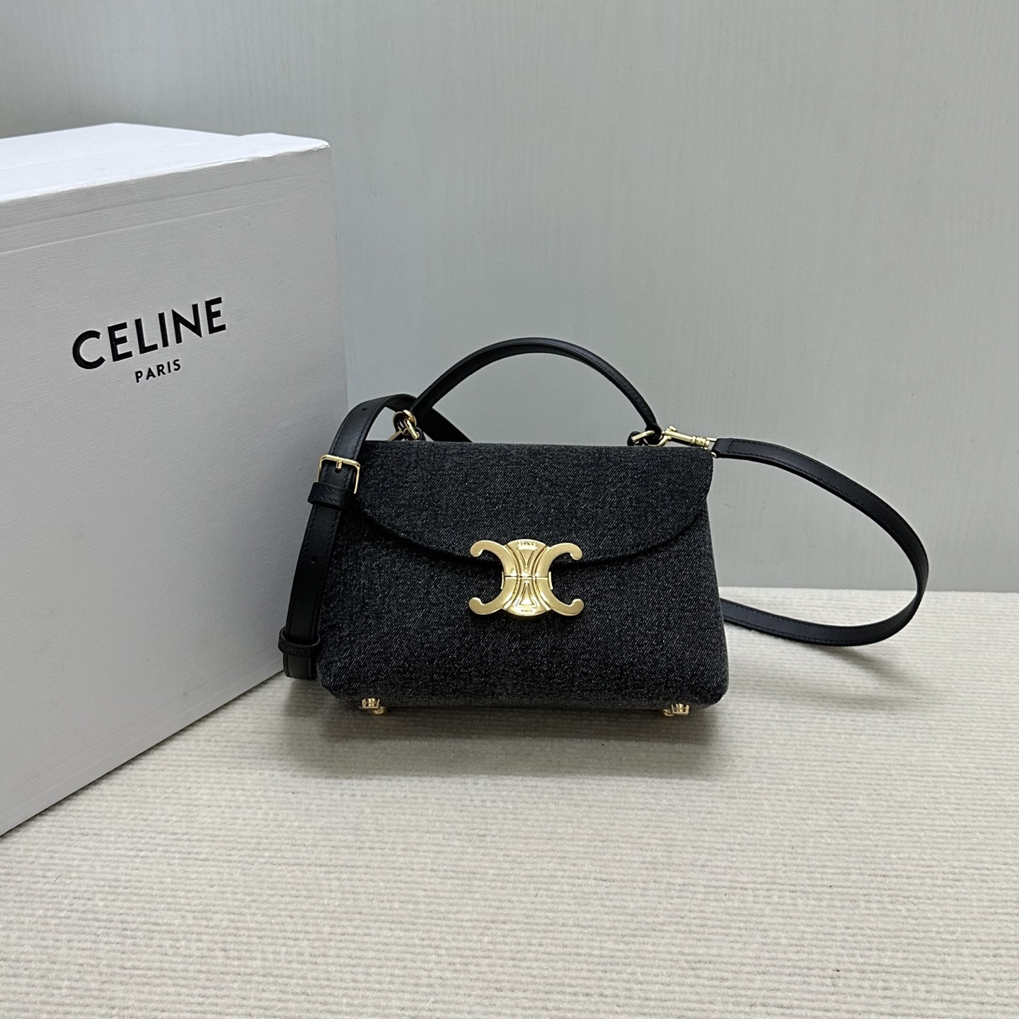 Celine TEEN NINO BAG IN DENIM 20.5x13x8cm