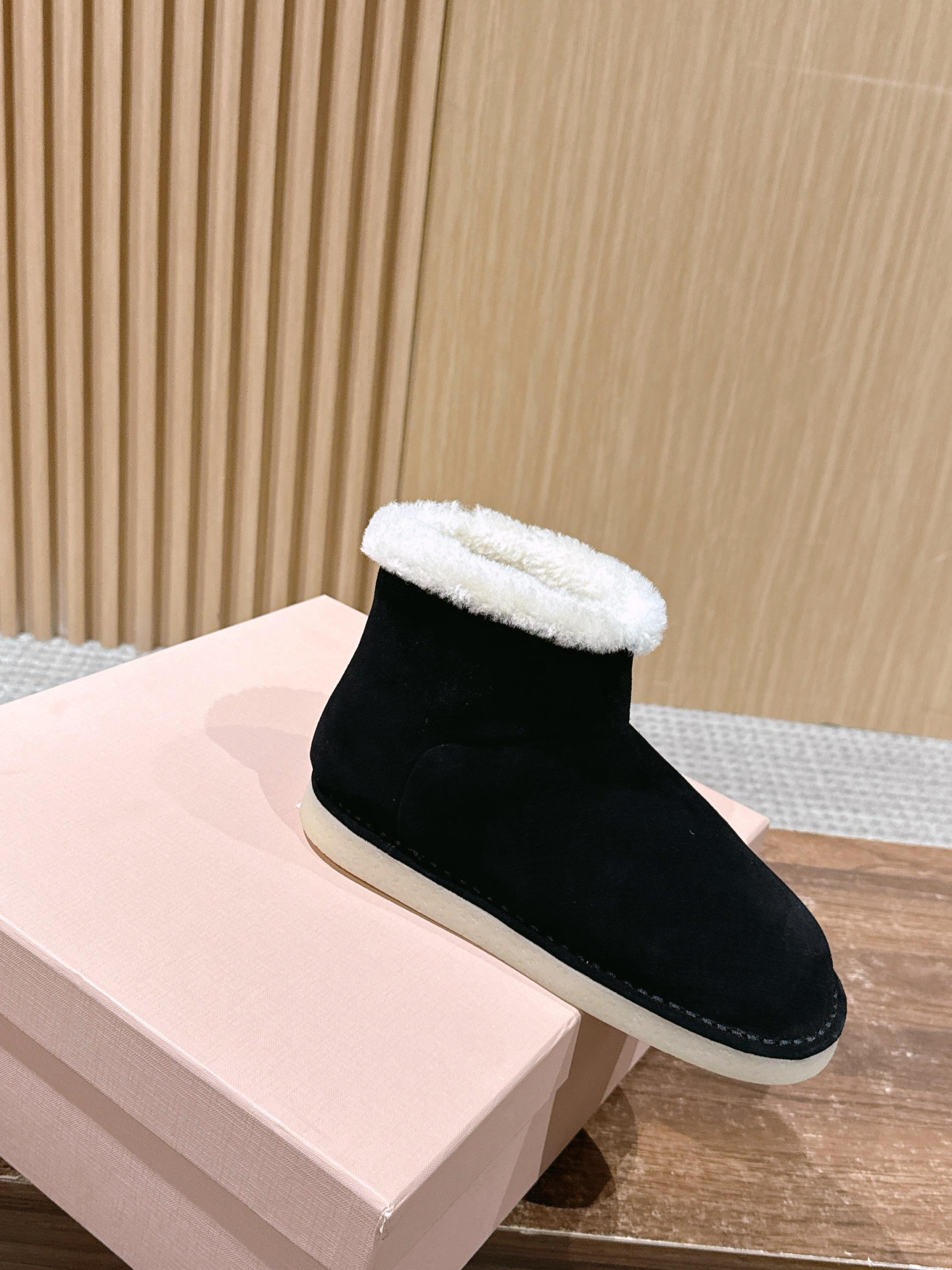 UA Miu Miu Suede and Shearling Booties