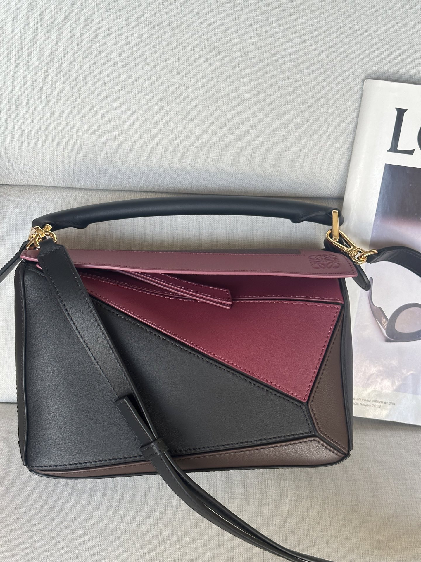 LOEWE x Albers Small Puzzle Bag in Nappa Calfskin 16.5x24x10.5cm