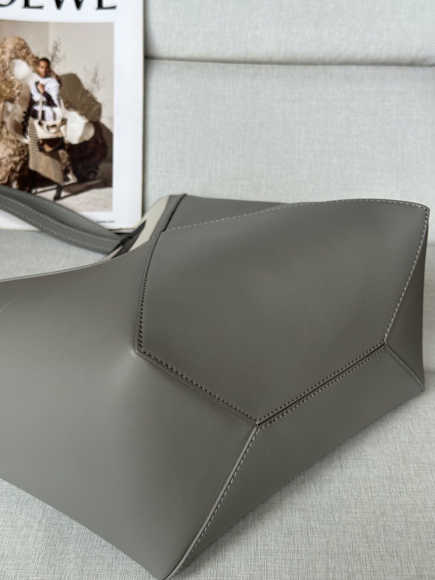 LOEWE x Albers Medium Puzzle Fold Tote in Nappa Calfskin 31.5x25.5x14.5cm