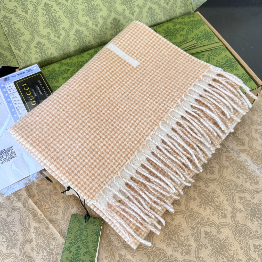 Gucci scarf 30x180cm 100%cashmere