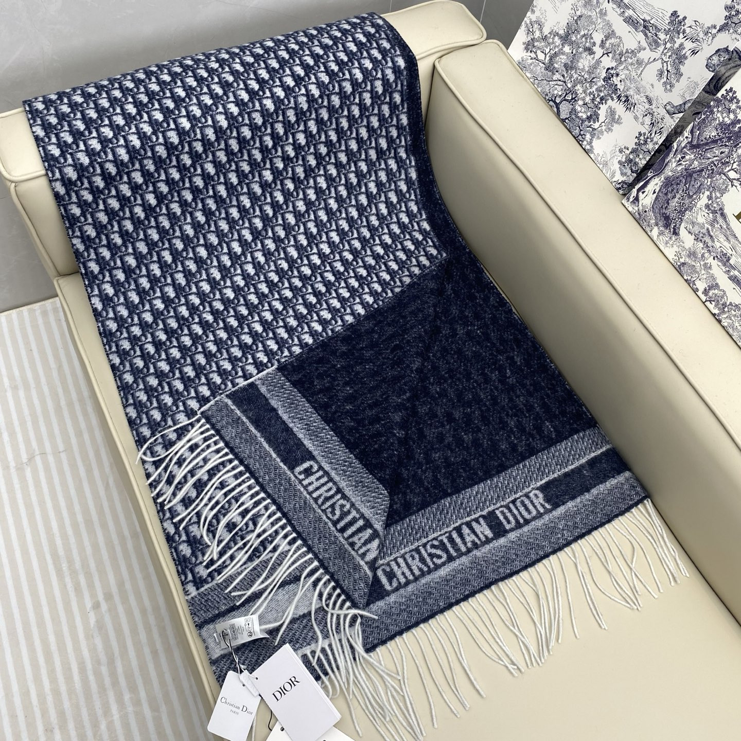 Dior scarf 45x200cm 100% cashmere