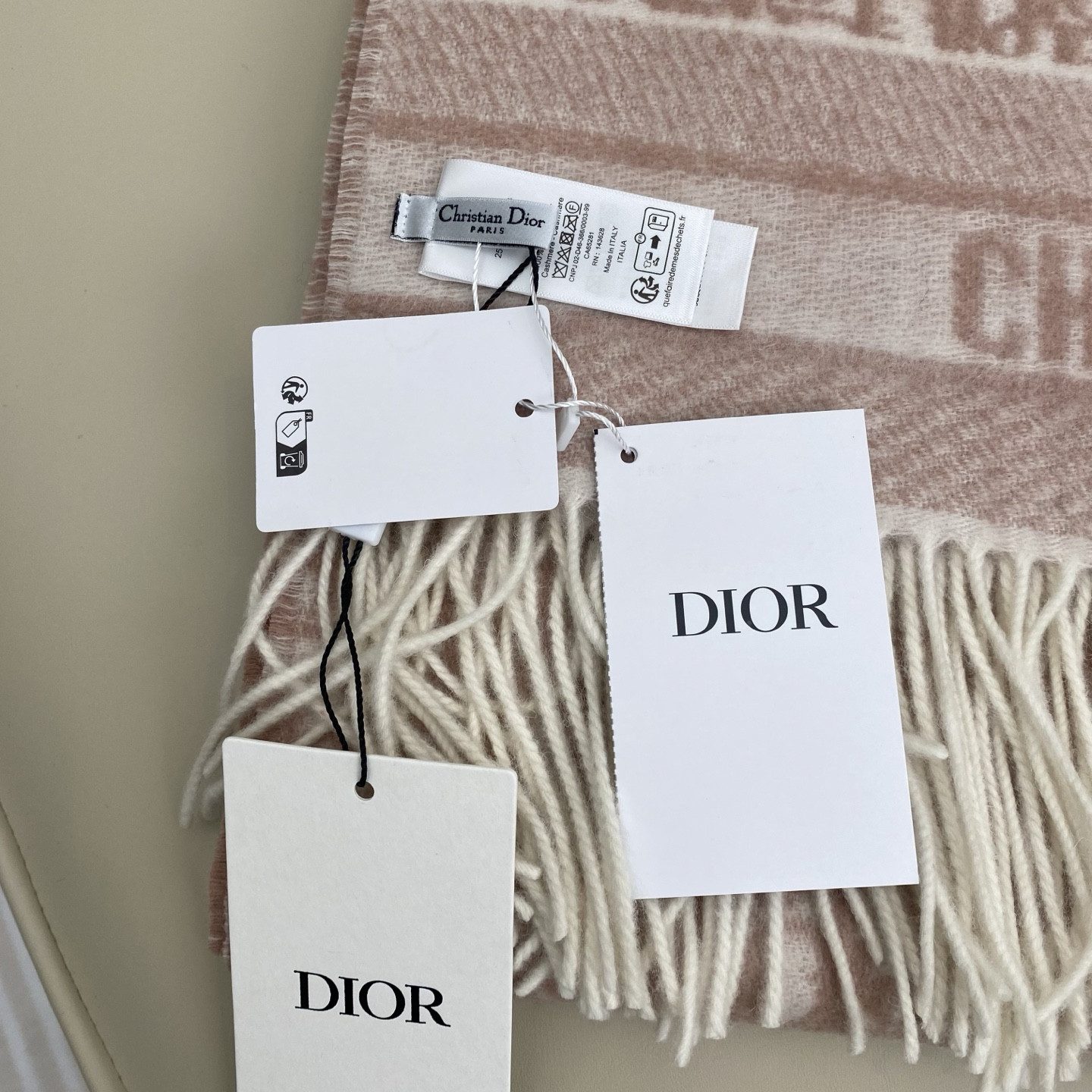 Dior scarf 45x200cm 100% cashmere