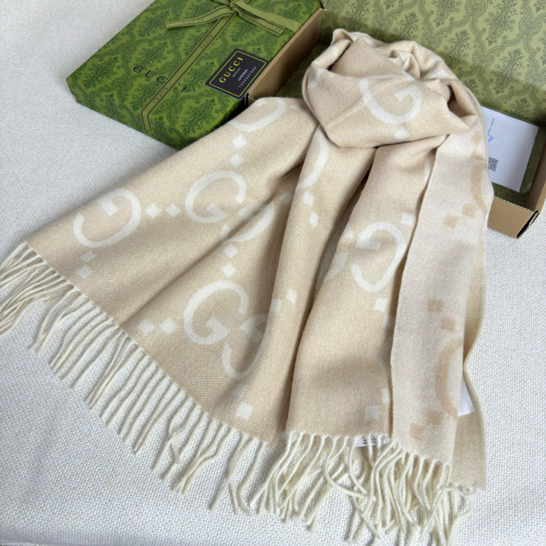 Gucci scarf 45x200cm 100% cashmere
