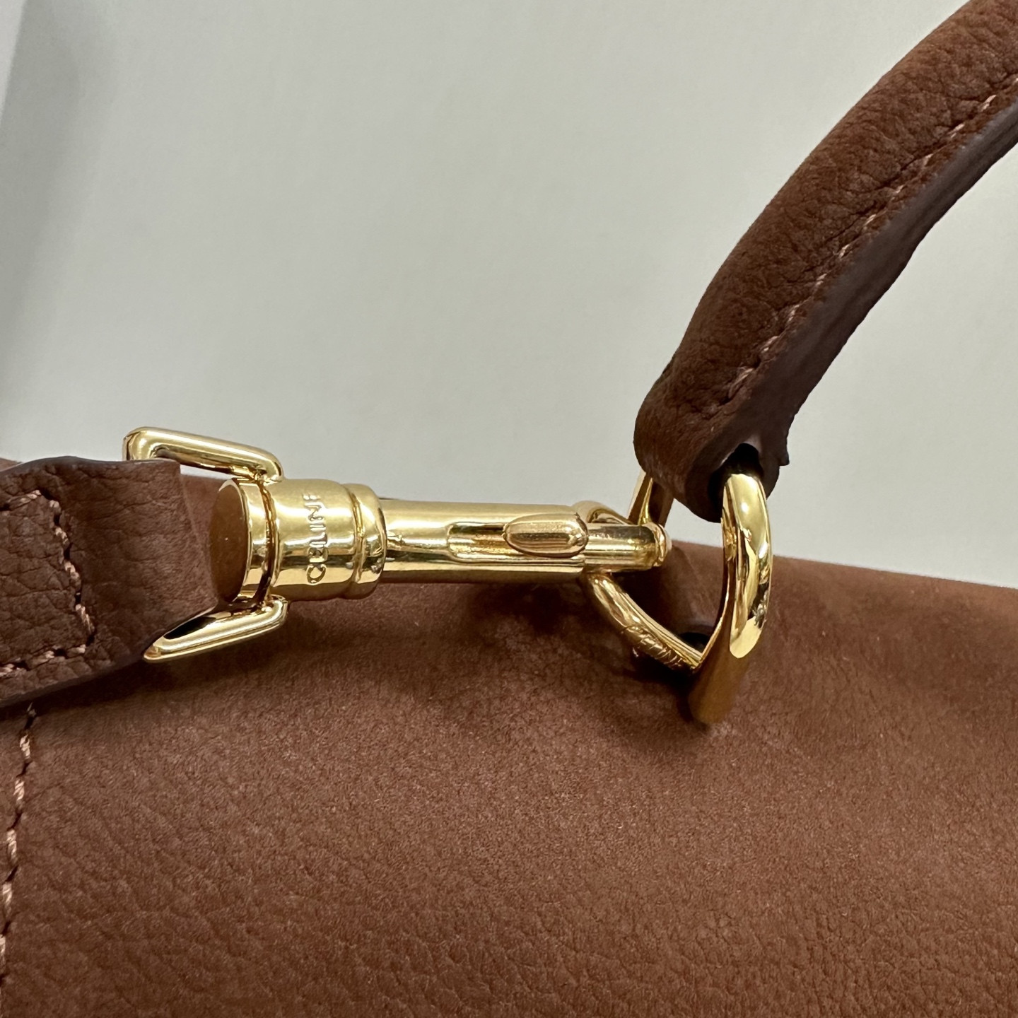 Ce1i*e MEDIUM NINO BAG IN NUBUCK CALFSKIN 25x17.5x10cm