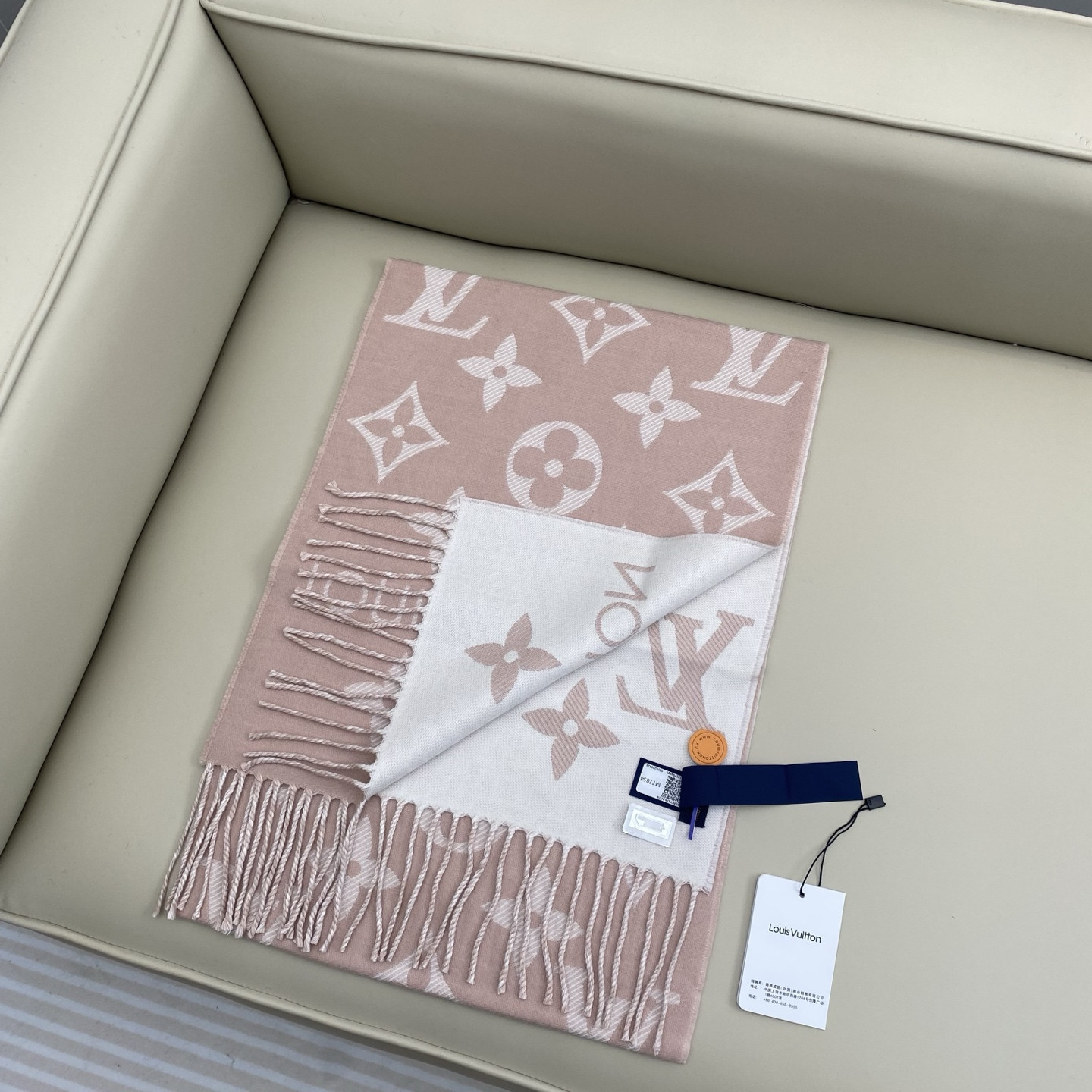 Louis Vuitton scarf 34x186cm 100% sheep wool