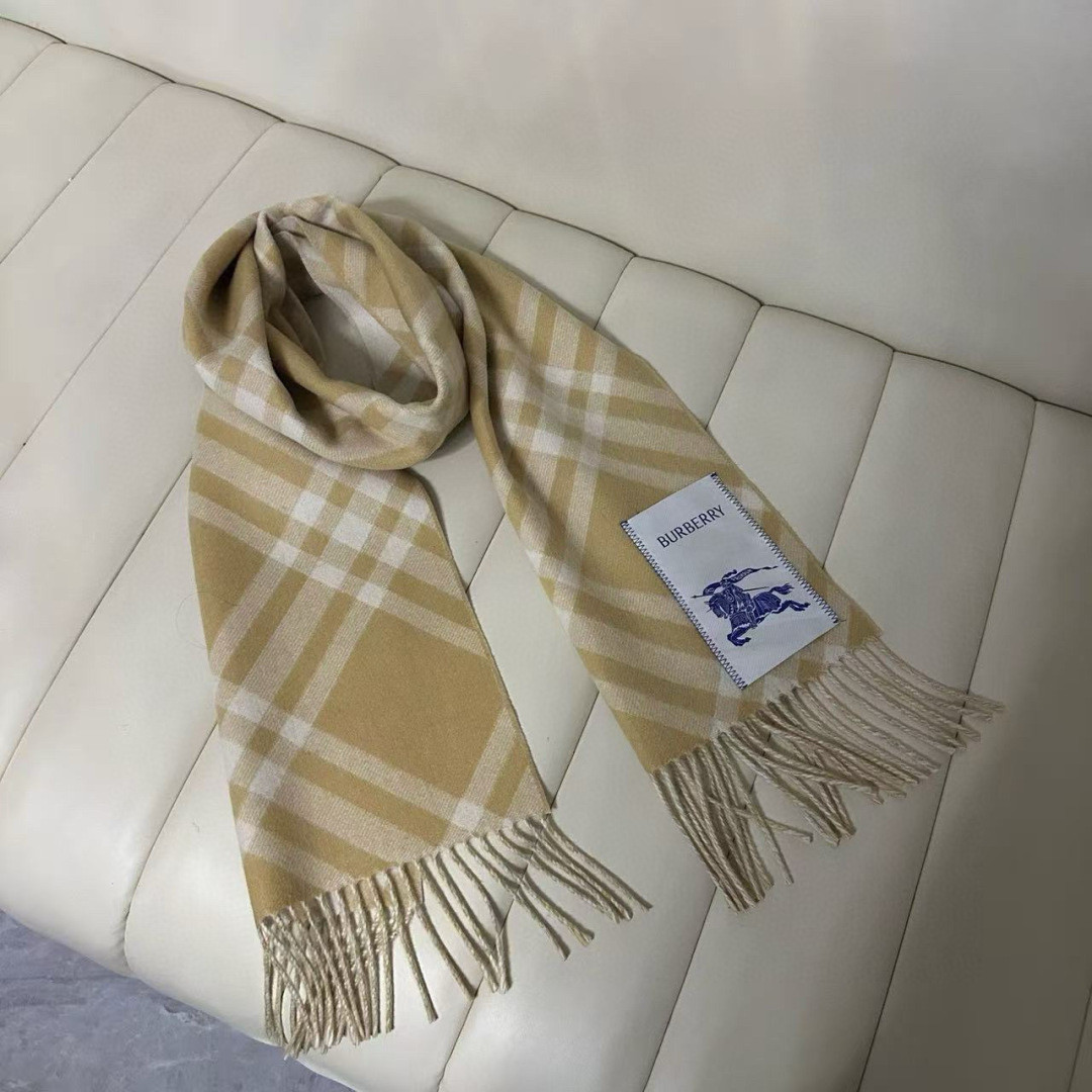 Bv*b*rry scarf 30x180cm 100% cashmere