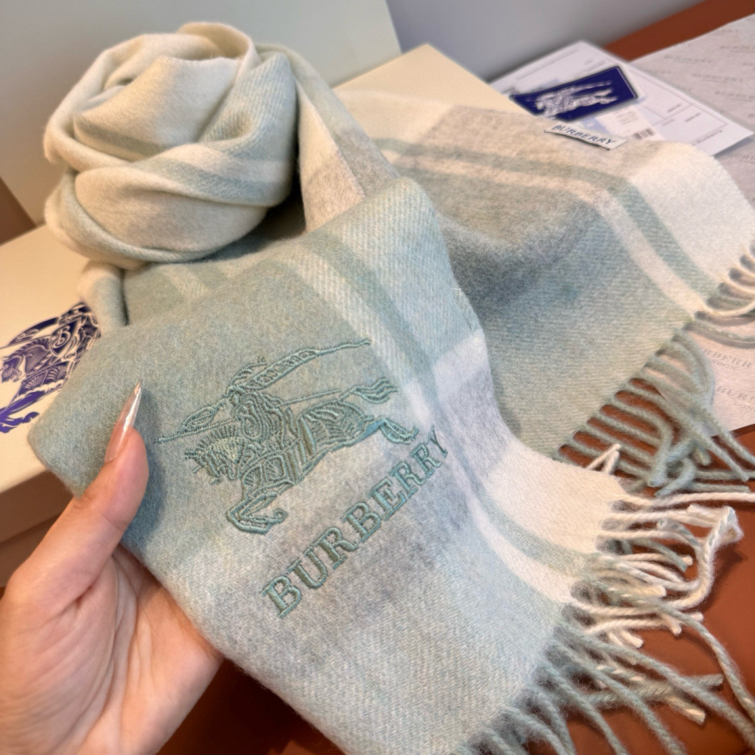 Bv*b*rry scarf 32x180cm 100% cashmere