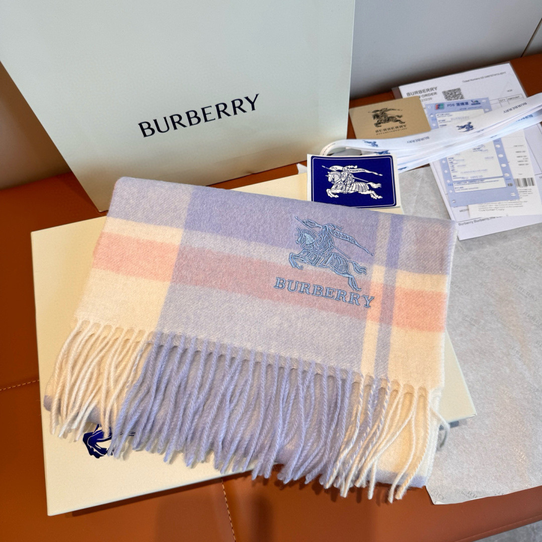 Bv*b*rry scarf 32x180cm 100% cashmere