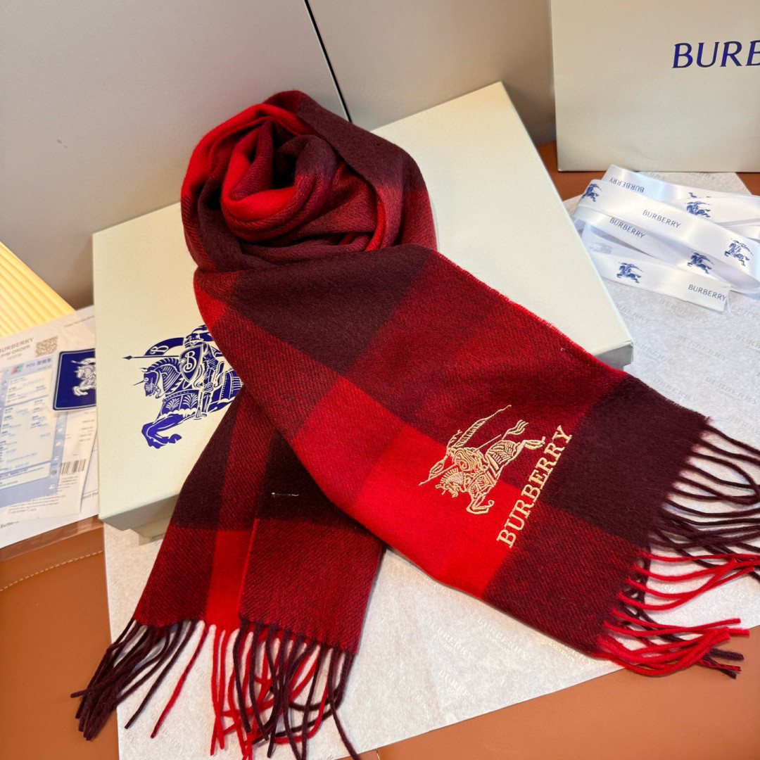 Bv*b*rry scarf 32x180cm 100% cashmere