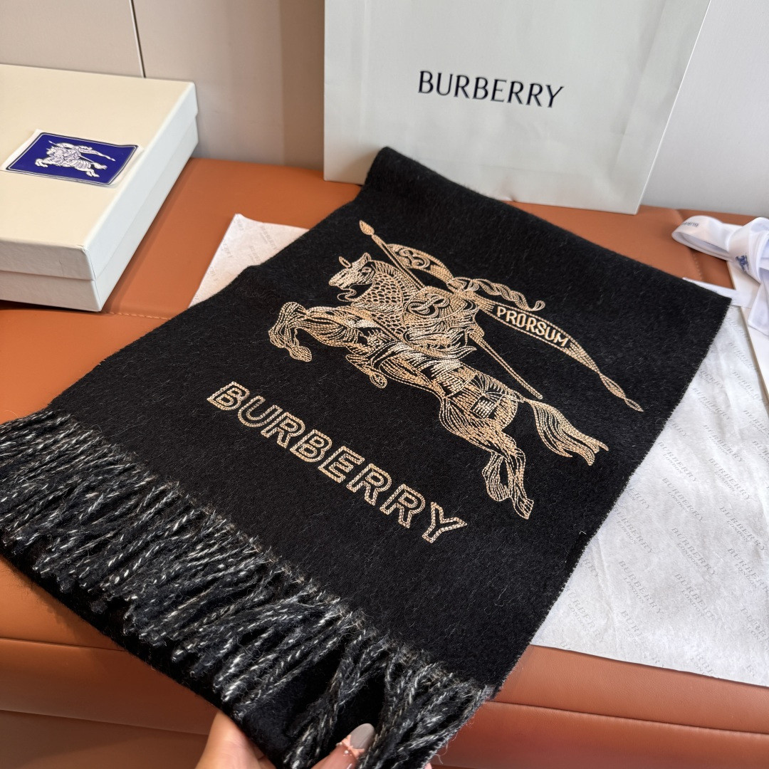 Bv*b*rry Reversible EKD Cashmere scarf 30x200cm 100% lambswool