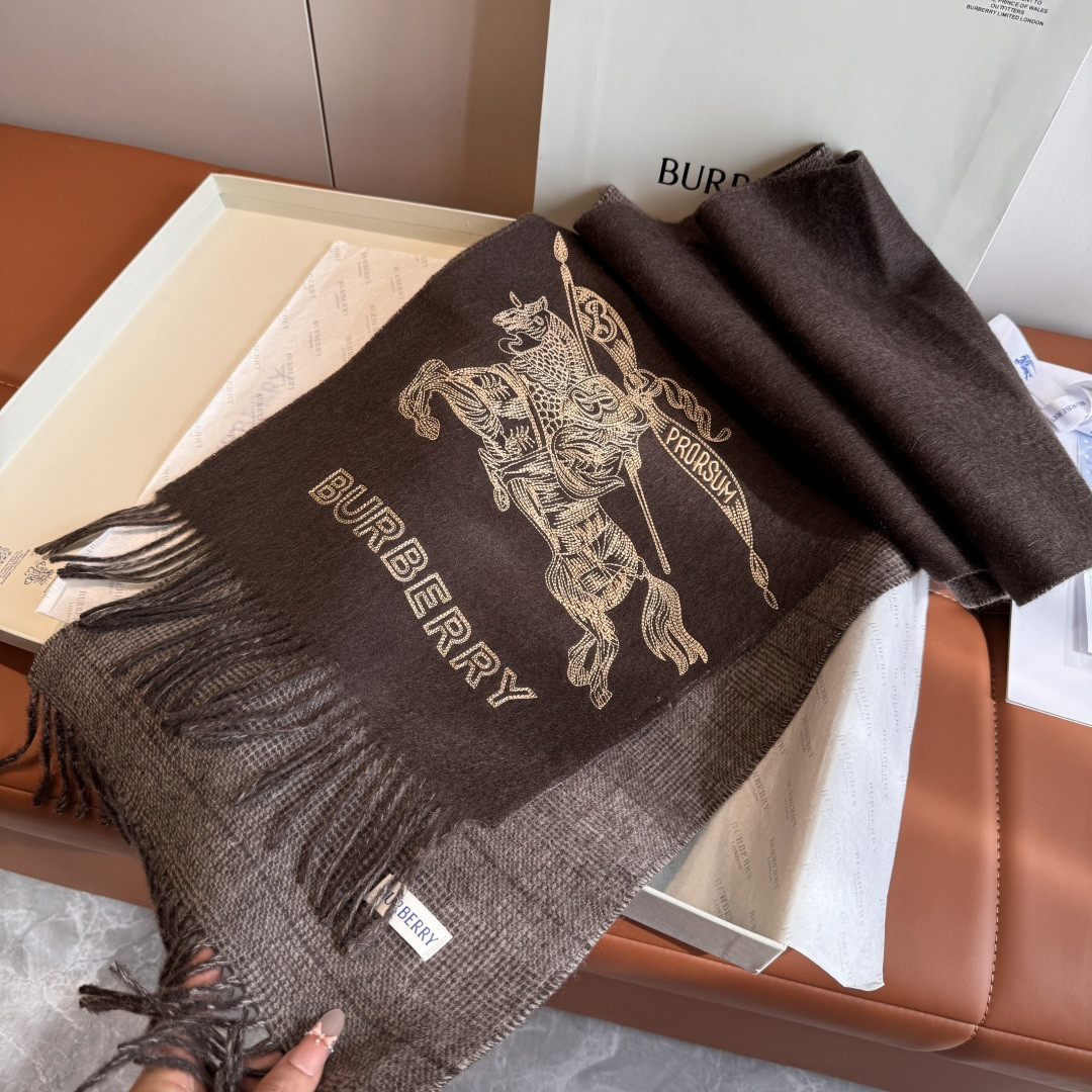 Bv*b*rry Reversible EKD Cashmere scarf 30x200cm 100% lambswool