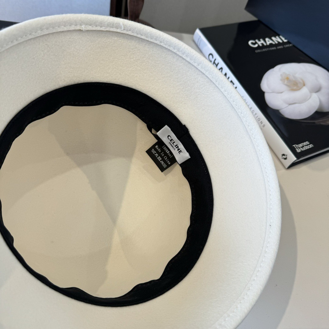 Celine Bucket Hat 100% Wool 57cm Head Circumference