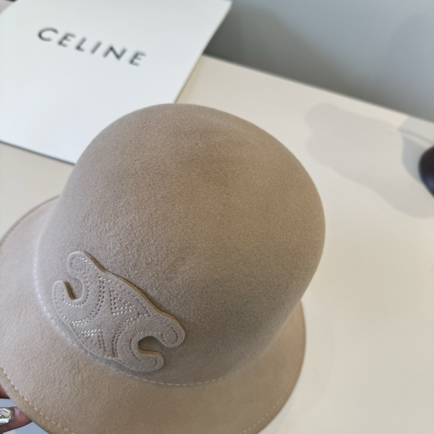 Celine Wool Bucket Hat 57cm Head Circumference