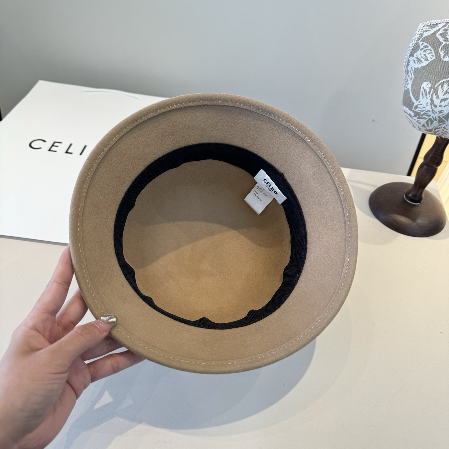 Celine Wool Bucket Hat 57cm Head Circumference