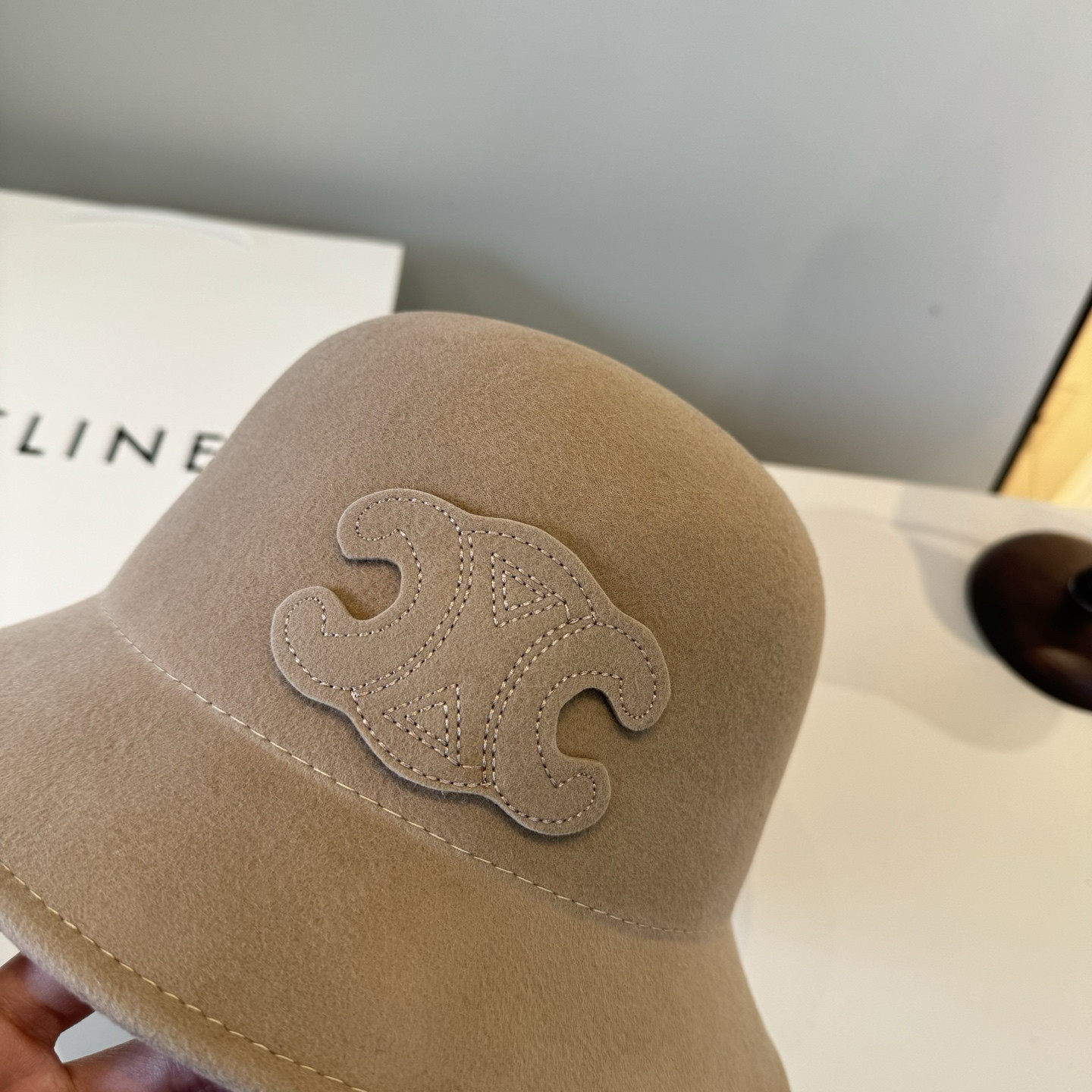 Celine Wool Bucket Hat 57cm Head Circumference