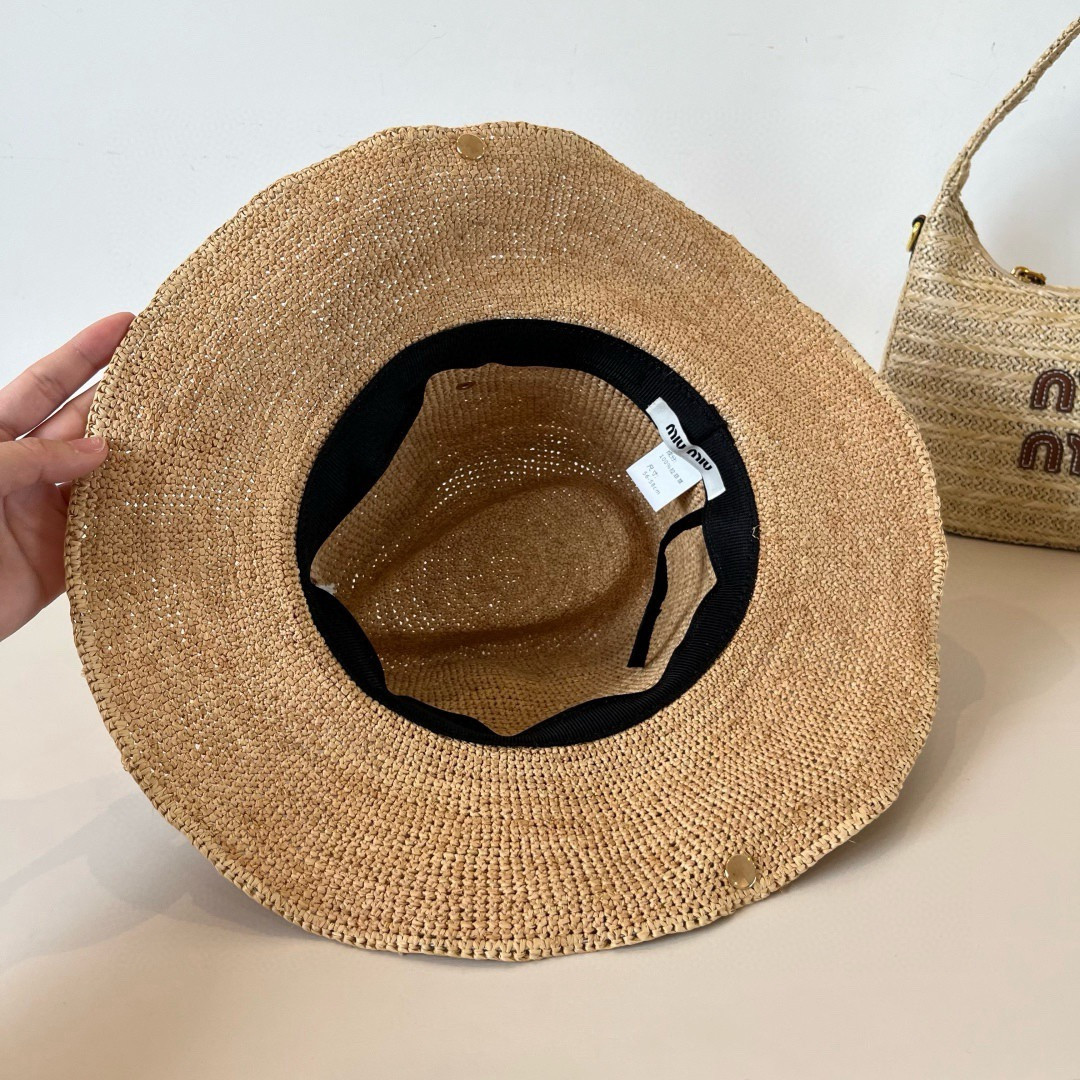 Miu Miu Straw Cowboy Hat 57cm Head Circumference