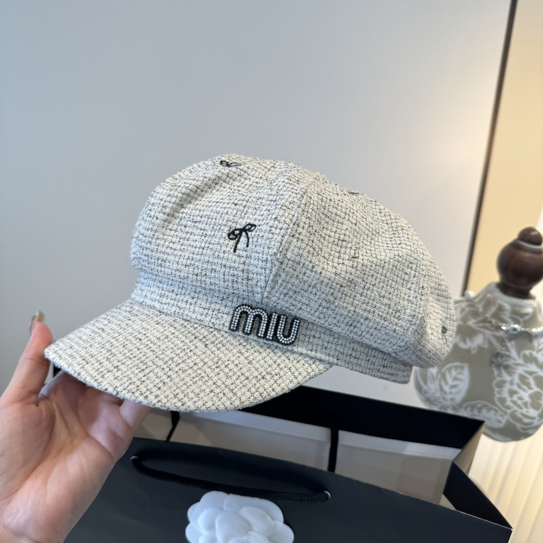 Miu Miu Newsboy Cap 57cm Head Circumference
