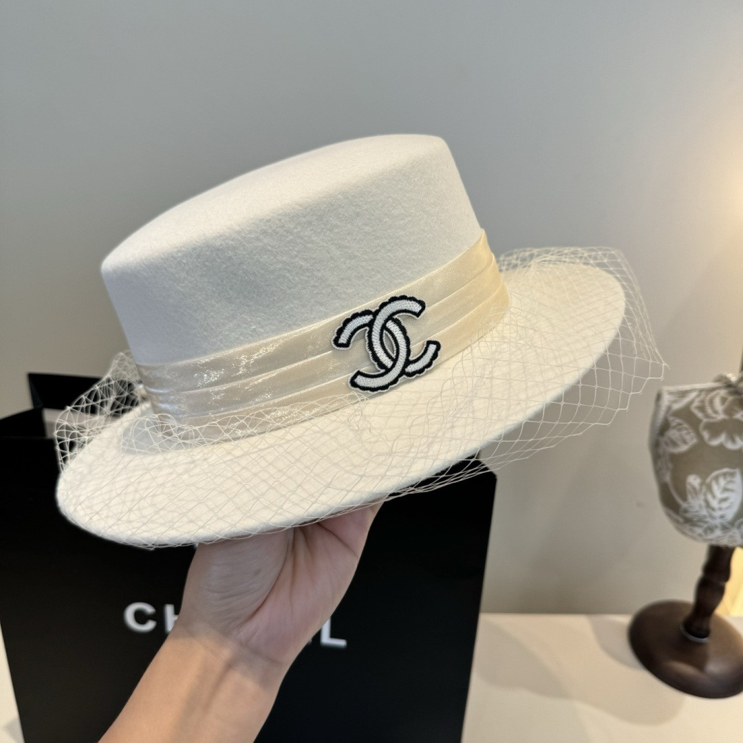 Chanel Wool Felt Hat 57cm Head Circumference