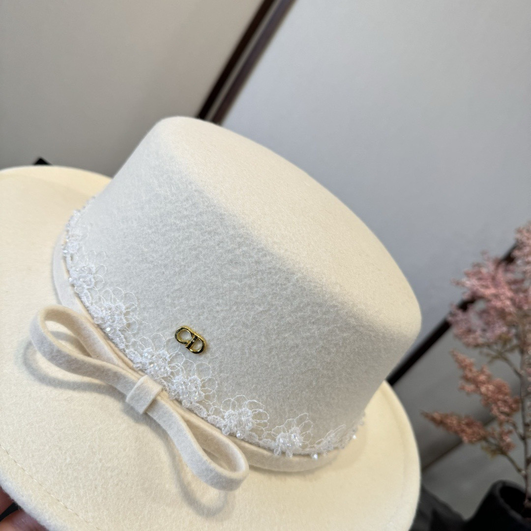 Dior Wool Felt Hat 57cm Head Circumference