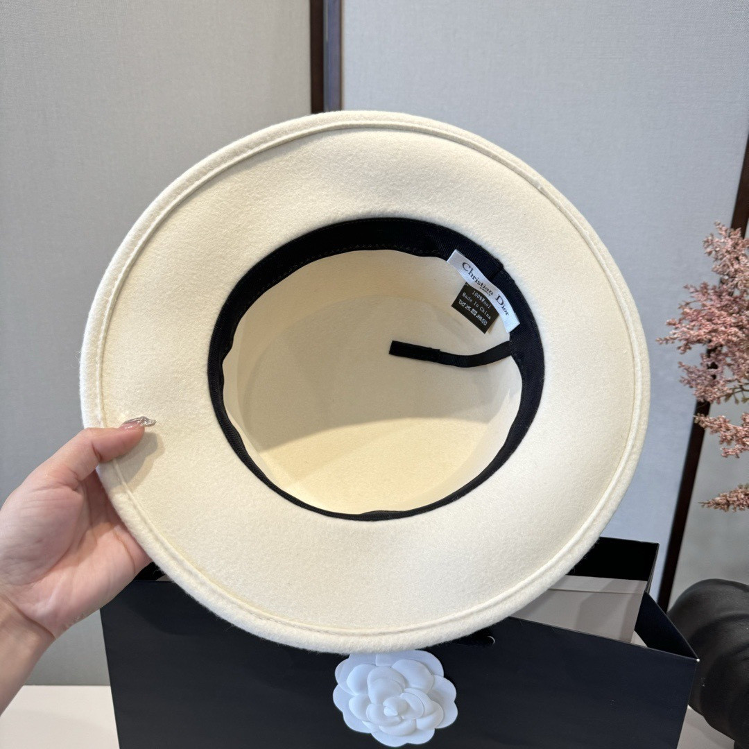 Dior Wool Felt Hat 57cm Head Circumference