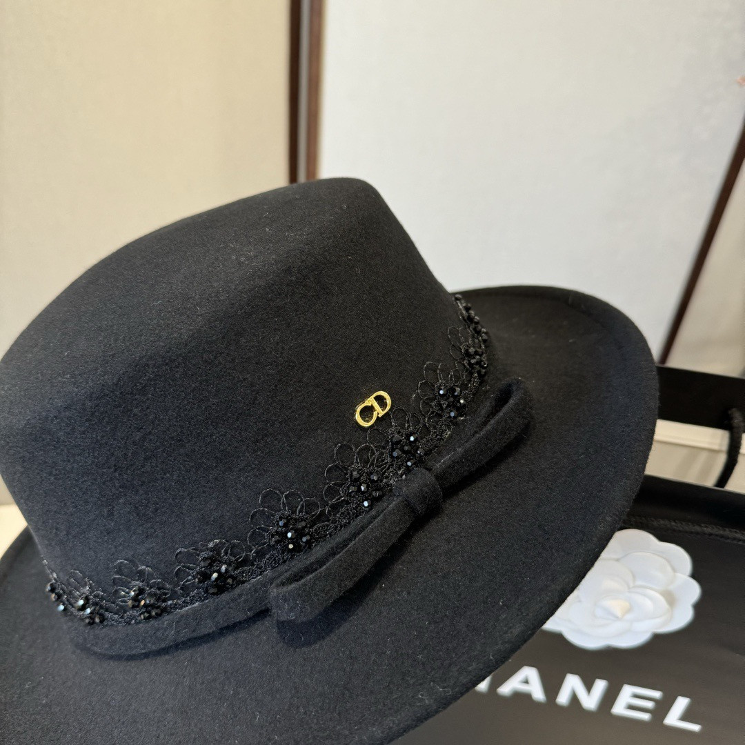 Dior Wool Felt Hat 57cm Head Circumference