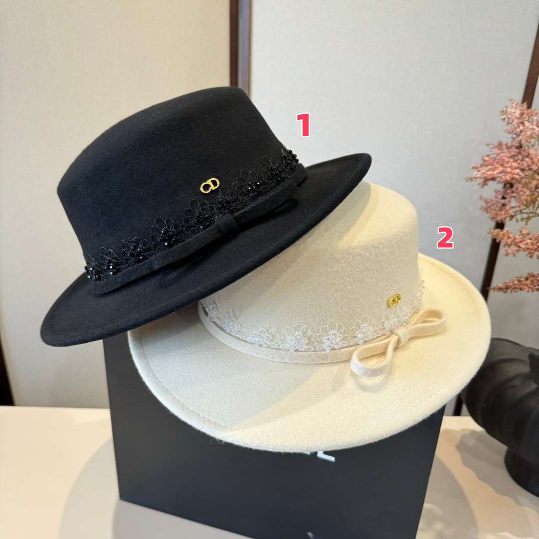 Dior Wool Felt Hat 57cm Head Circumference