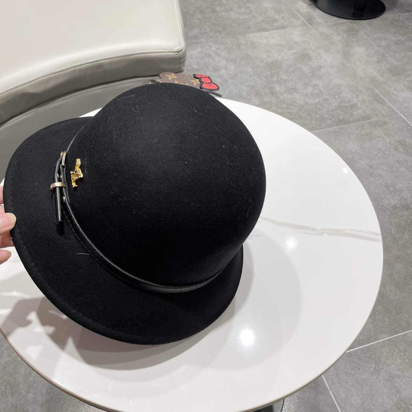 Louis Vuitton Bucket Hat 100% Wool 57cm Head Circumference