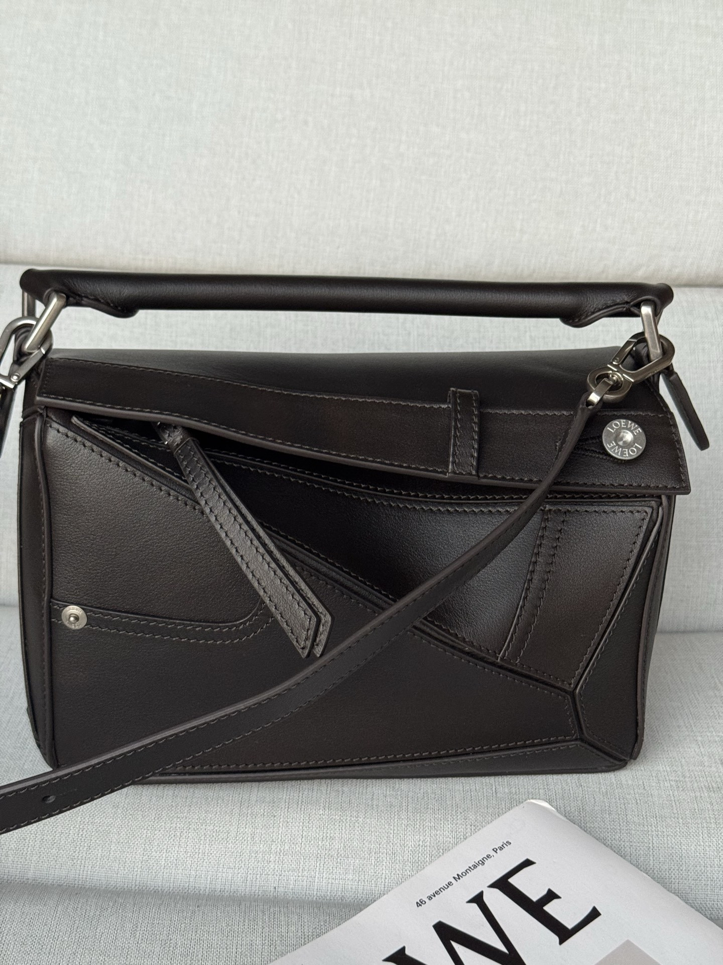 Loewe Panta Small Puzzle Bag in Shiny Calfskin 16.5x24x10.5cm