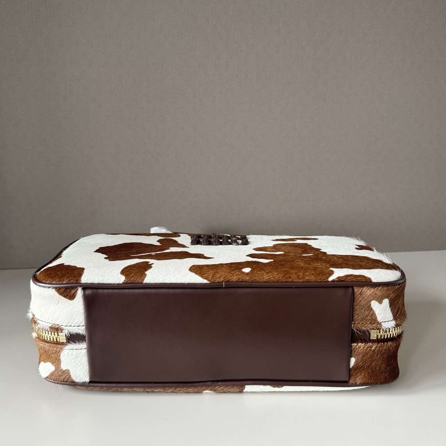 Miu Miu Printed Leather Beau Bag 17x30x8.5cm