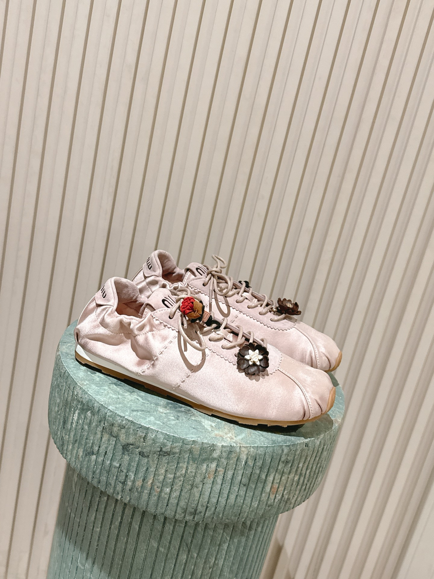 UA Miu Miu Plume Satin Sneakers
