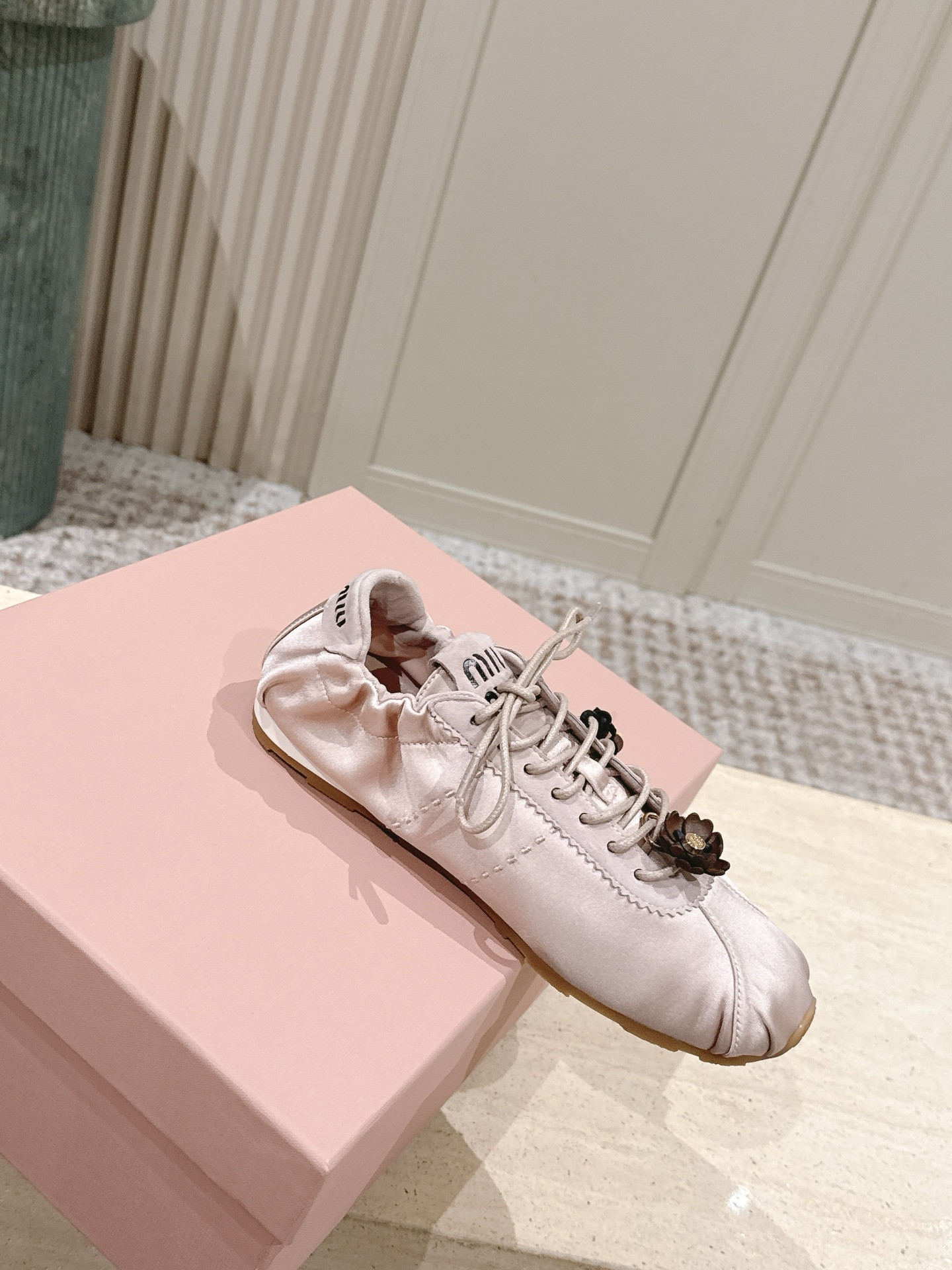 UA Miu Miu Plume Satin Sneakers