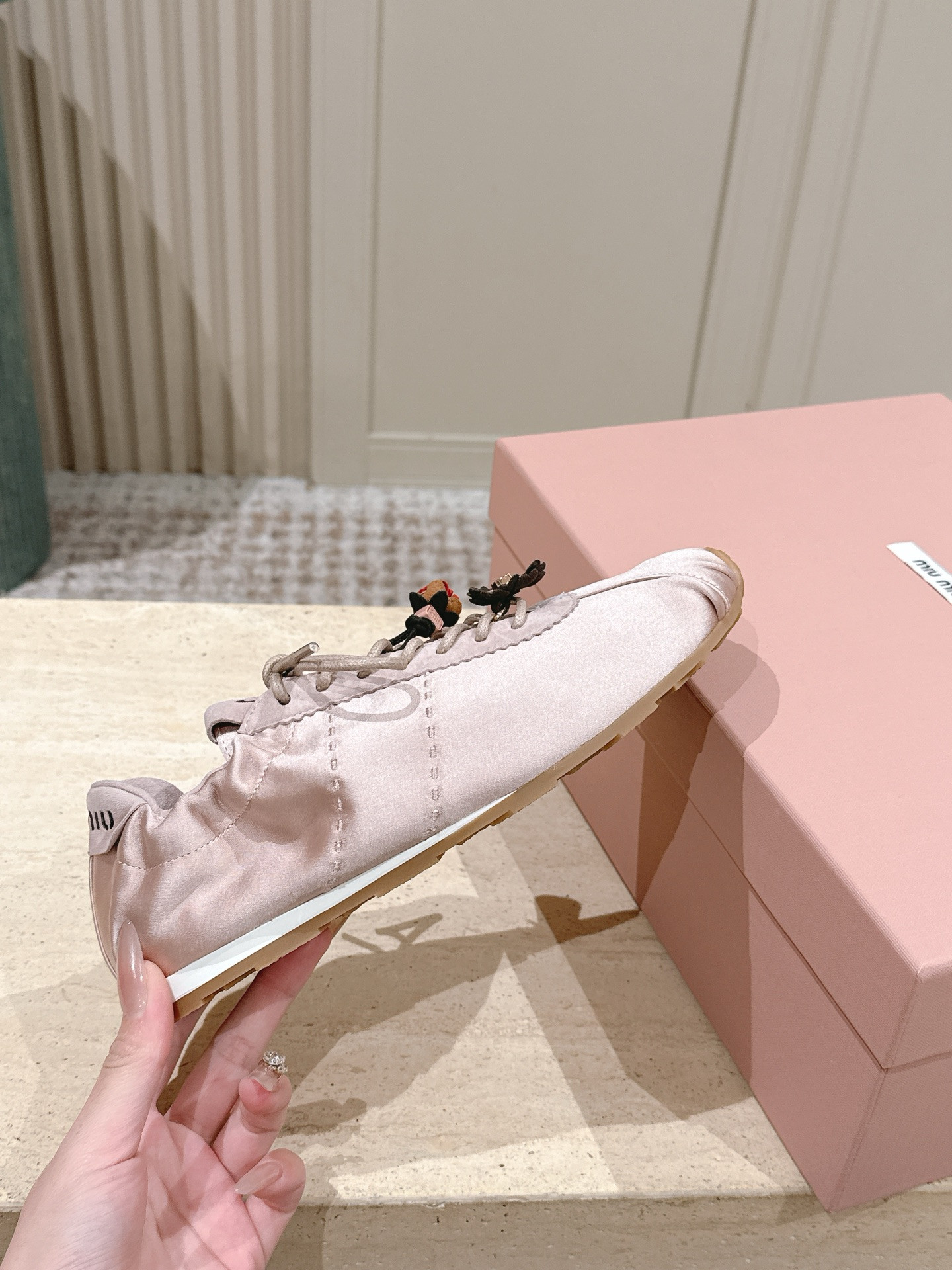 UA Miu Miu Plume Satin Sneakers