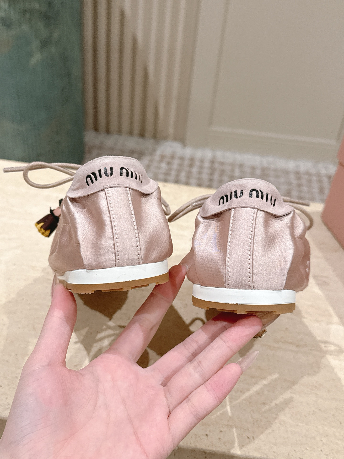 UA Miu Miu Plume Satin Sneakers