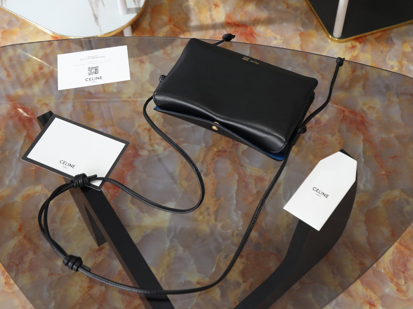 Celine TRIO FLAP IN Smooth Lambskin 22.5x13x3.5cm