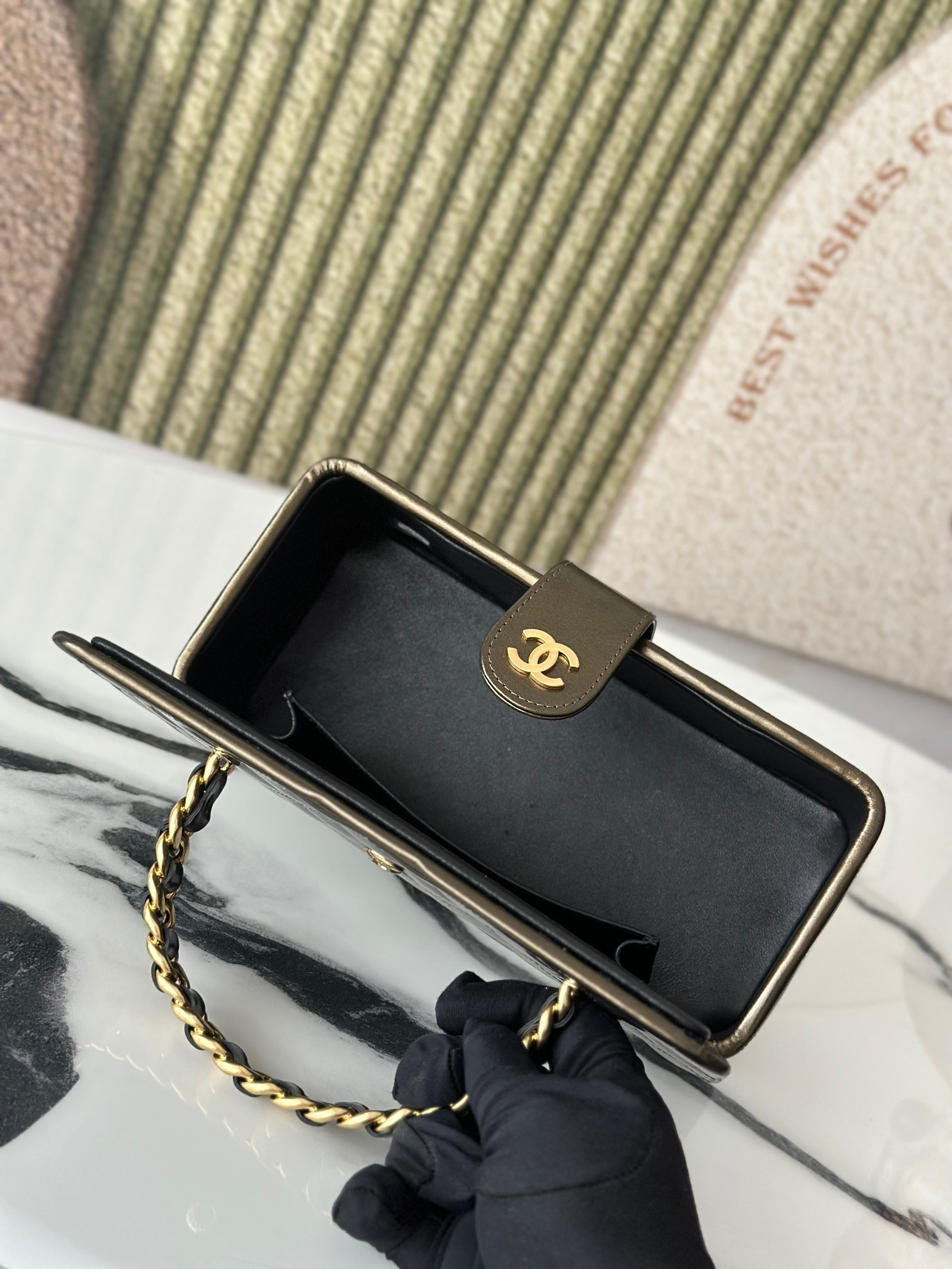 Chanel Vintage Cosmetic Bag 22x10x8.5cm