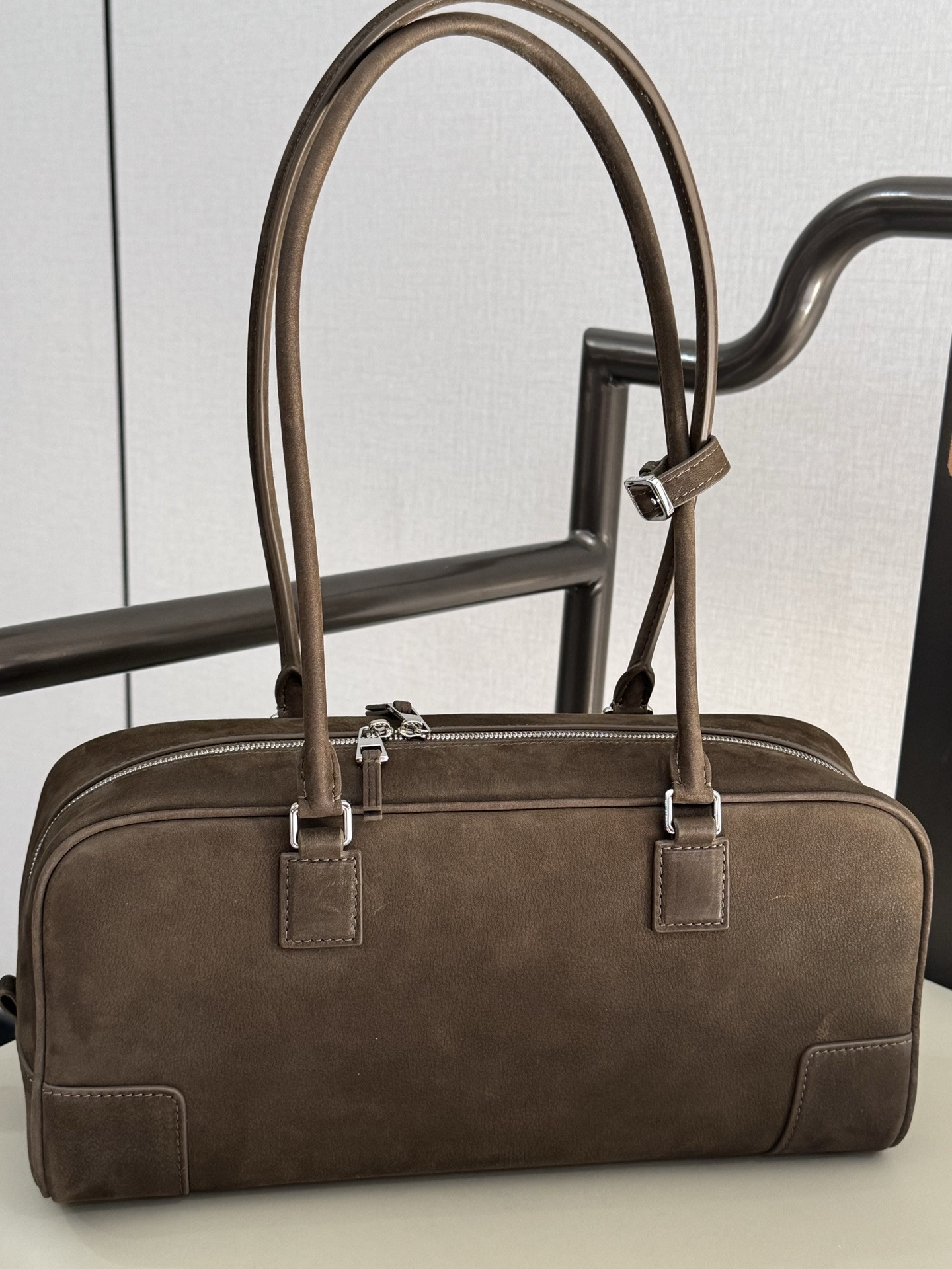 Loewe Amazona 31 Cropped Bag in Grained Nubuck 15x30.5x9cm