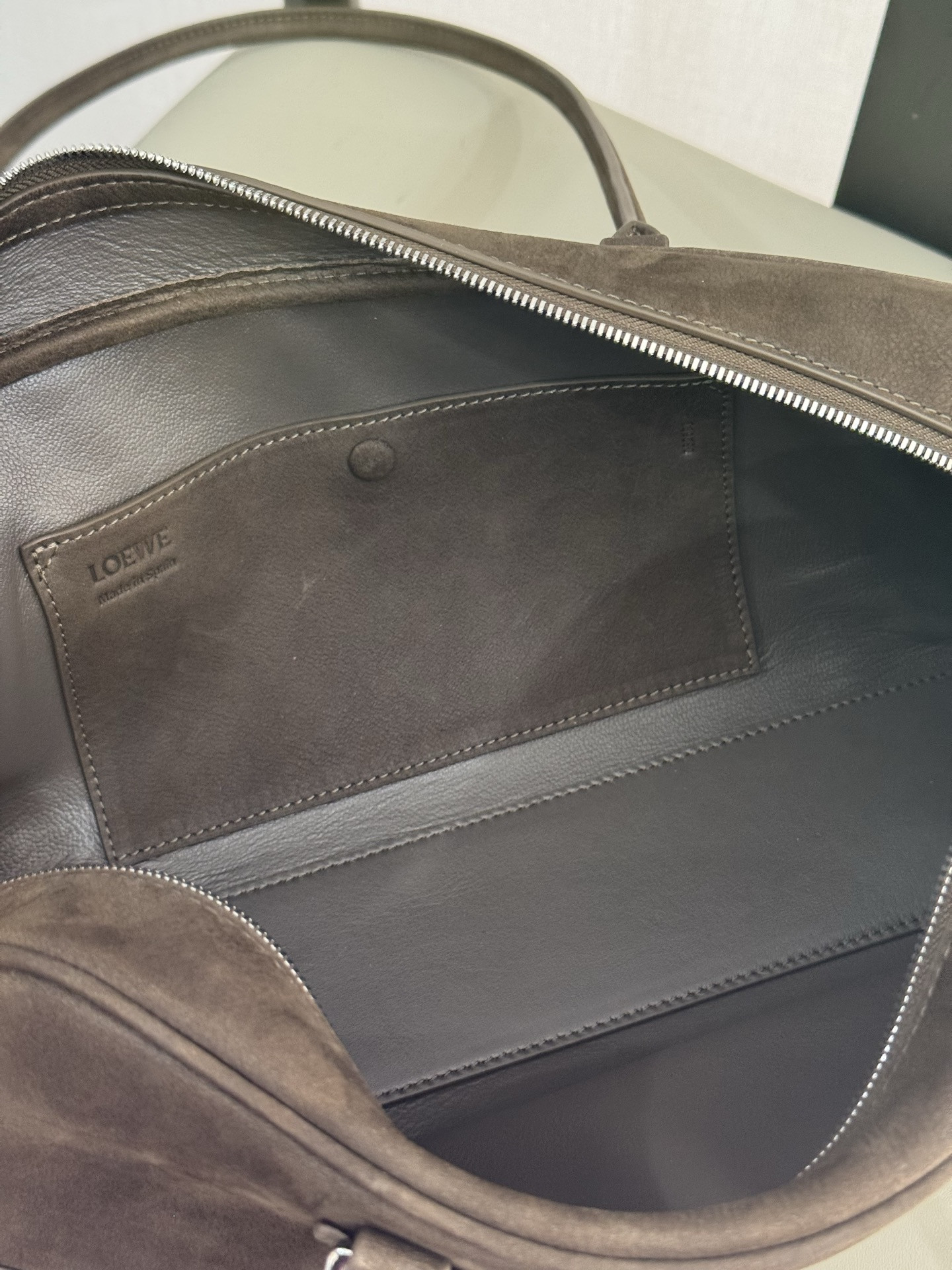 Loewe Amazona 31 Cropped Bag in Grained Nubuck 15x30.5x9cm