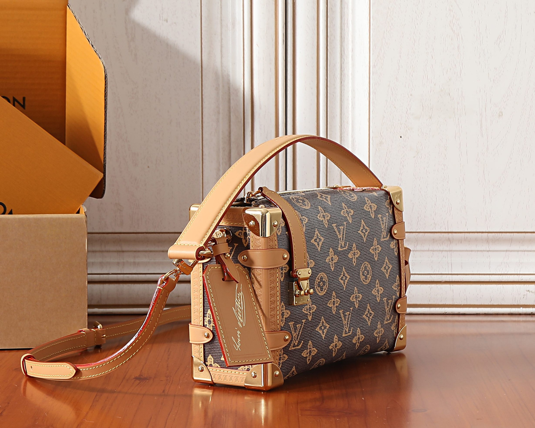 LV SIDE TRUNK Medium Handbag M27516 16x8.5x23.5cm