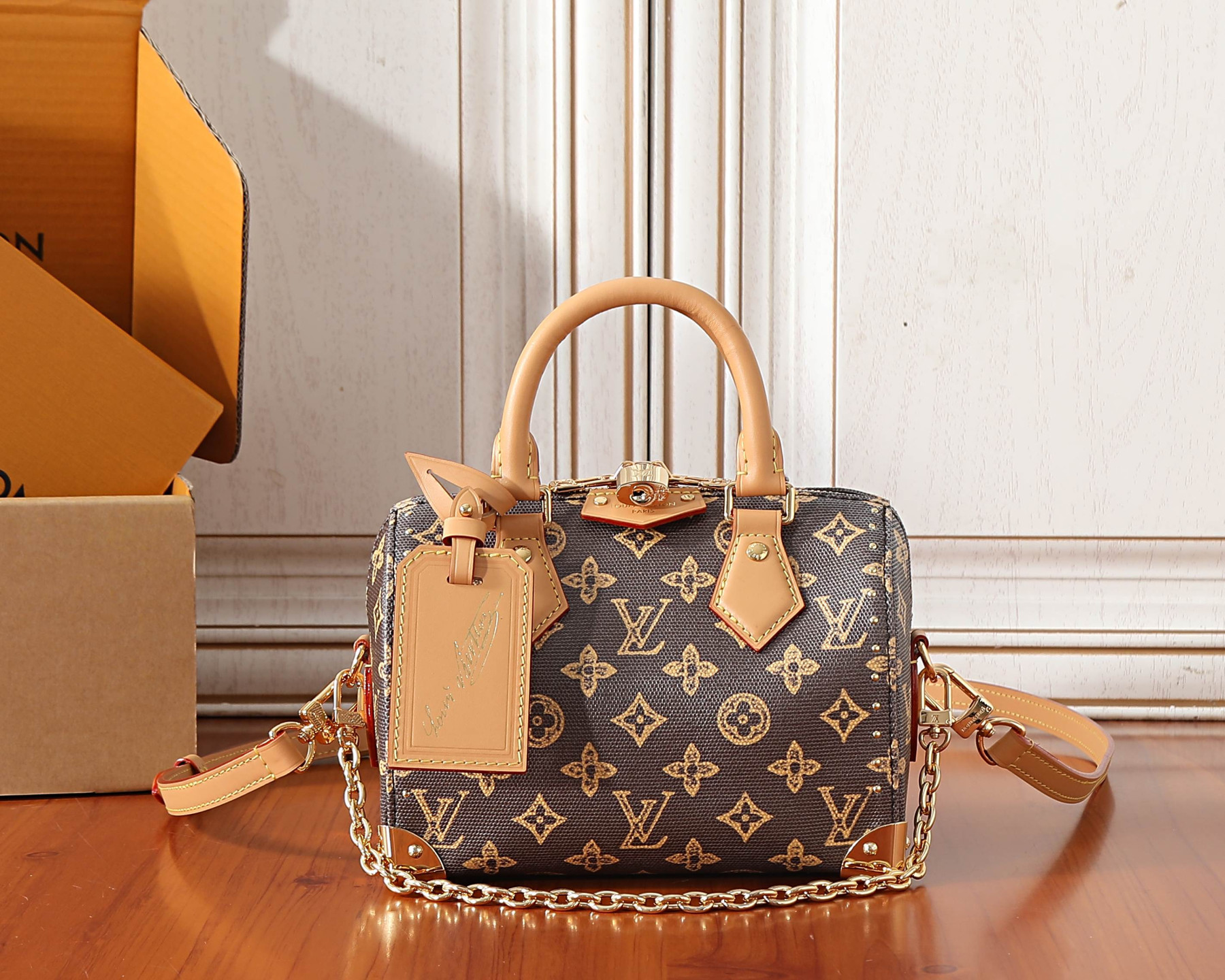 LV SPEEDY TRUNK 20 Handbag M28102 13.5x11x20.5cm