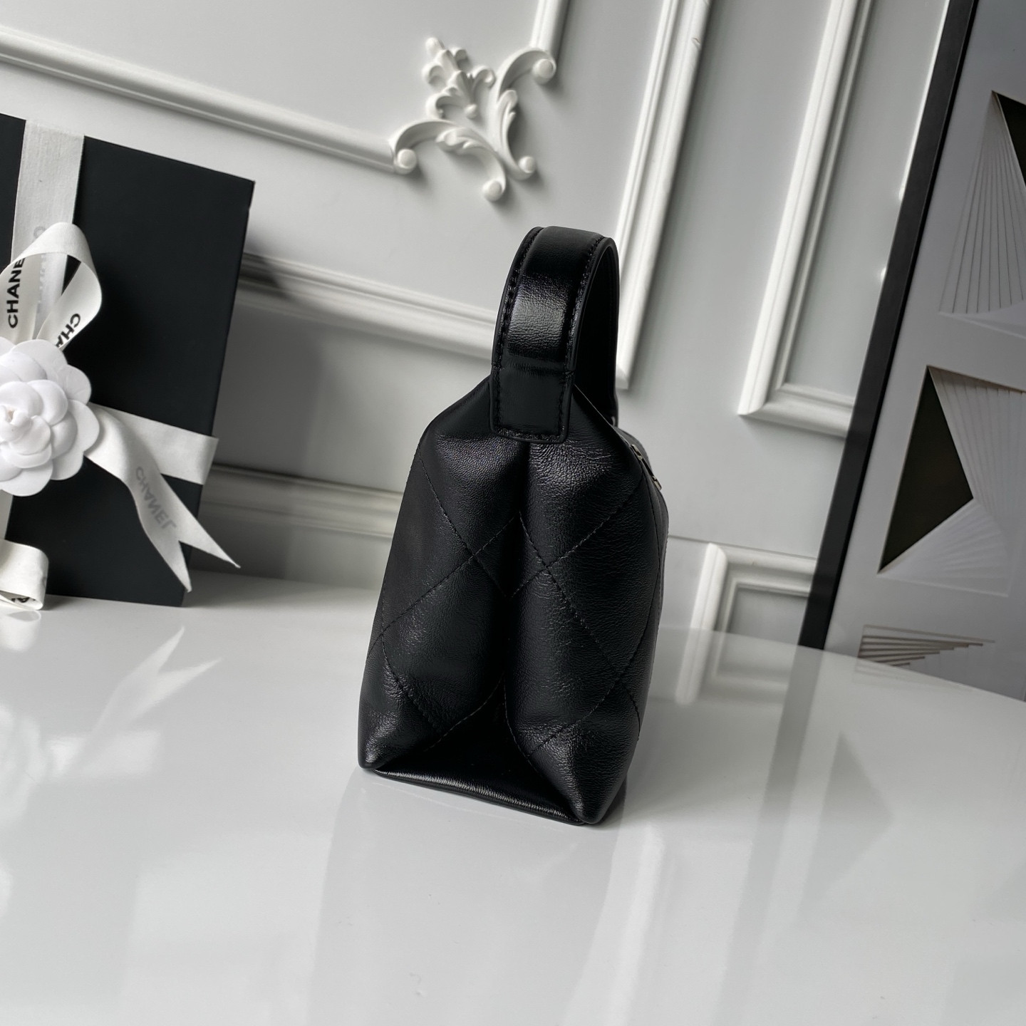 Chanel Hobo Handbag 13x23x8cm