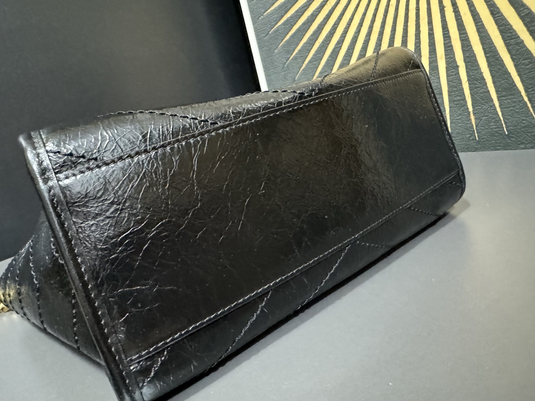 Y51 niki small shopping in vintage leather 25x19x10cm