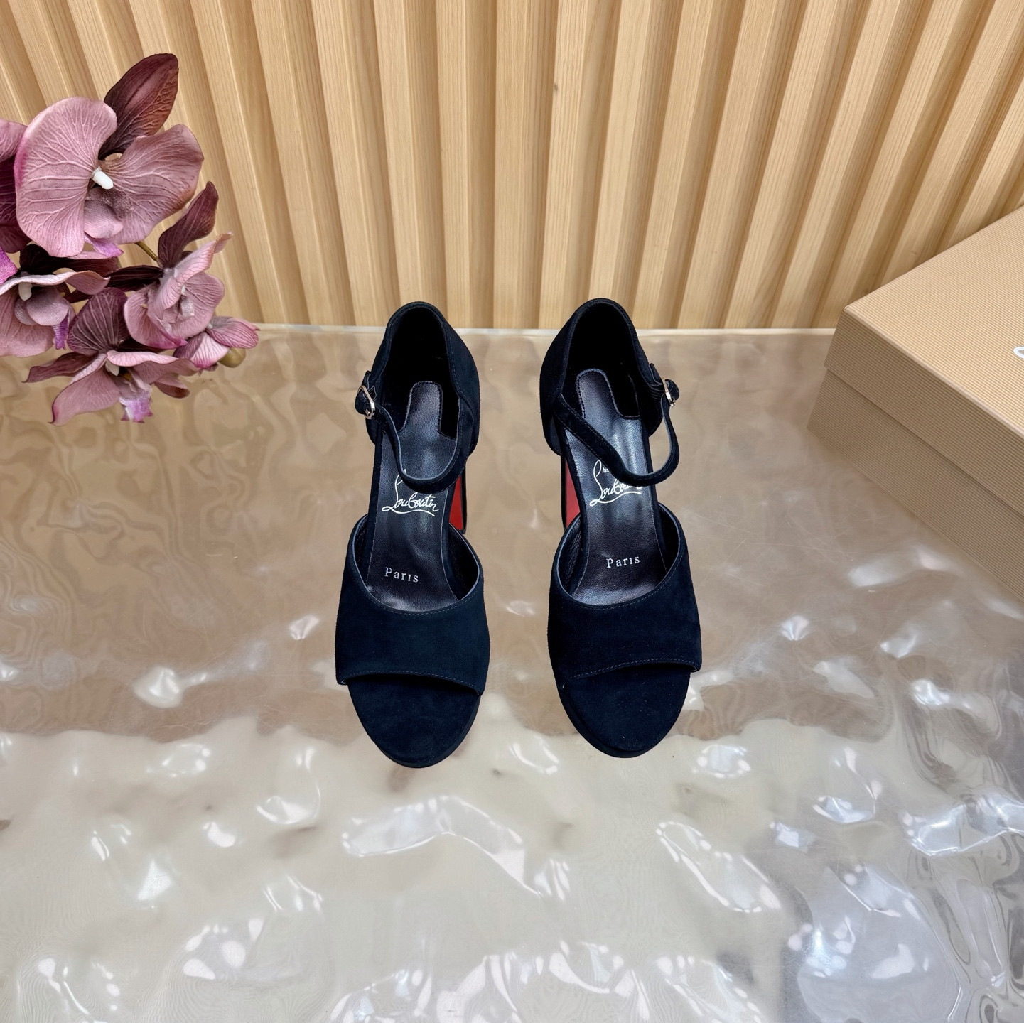 ua Chr1st1an louboutin sandaloo 130 mm strappy sandals black