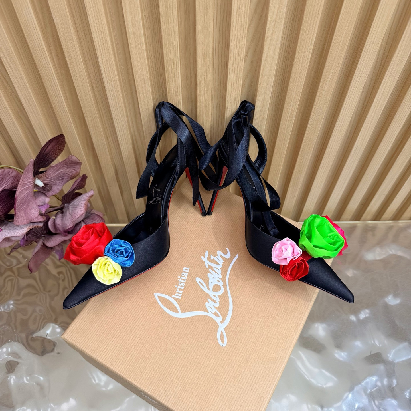 UA Chr1st1an Louboutin Mere Lachaise Lace Up 10.5cm Heel
